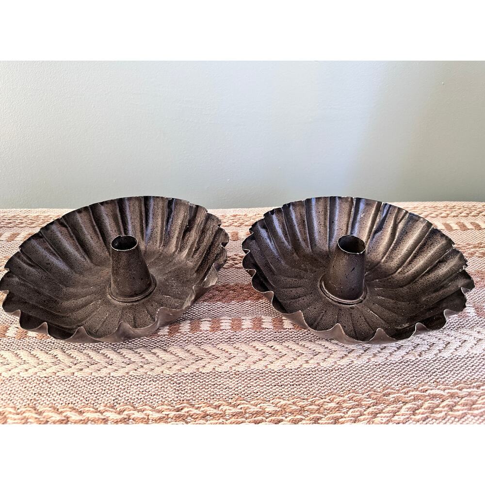 Vintage Aluminum Fluted Cake Molds Bundt Pans Set of 2